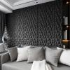 imageArt3d 3D Diamond Design Paneling for Interior Decor Living Room TV Wall Background Bedroom Gaming Setup 118quot x 118quot Black Marble 33 PackBlack Marble