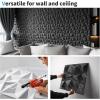 imageArt3d 3D Diamond Design Paneling for Interior Decor Living Room TV Wall Background Bedroom Gaming Setup 118quot x 118quot Black Marble 33 PackBlack Marble
