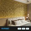 imageArt3d 3D Diamond Design Paneling for Interior Decor Living Room TV Wall Background Bedroom Gaming Setup 118quot x 118quot Black Marble 33 PackGold