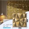 imageArt3d 3D Diamond Design Paneling for Interior Decor Living Room TV Wall Background Bedroom Gaming Setup 118quot x 118quot Black Marble 33 PackGold