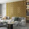 imageArt3d 3D Diamond Design Paneling for Interior Decor Living Room TV Wall Background Bedroom Gaming Setup 118quot x 118quot Black Marble 33 PackGold