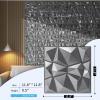 imageArt3d 3D Diamond Design Paneling for Interior Decor Living Room TV Wall Background Bedroom Gaming Setup 118quot x 118quot Black Marble 33 PackSilver