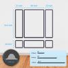 imageArt3d 4 Pack Wall Molding Trim WhiteSnow White