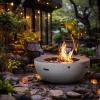 imageArt3d 425quot Round Fire Pit Combo Large Portable Wood Burning Fire Bowl for Barbecue Outside Patio Bonfires ampamp Heating