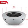 imageArt3d 425quot Round Fire Pit Combo Large Portable Wood Burning Fire Bowl for Barbecue Outside Patio Bonfires ampamp Heating