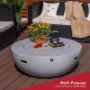 imageArt3d 425quot Round Fire Pit Combo Large Portable Wood Burning Fire Bowl for Barbecue Outside Patio Bonfires ampamp Heating