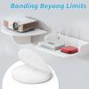 imageArt3d 48 Sets Hook and Loop Tape Sticky Back 4quotx6quot DoubleSided Adhesive StripHeavy Duty WhiteWhite