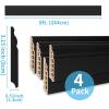 imageArt3d 4Pack Wall Baseboard Molding Trim 8 ft Each HighImpact Polystyrene Skirting Board Durable Paintable ampamp MoistureResistantEasy DIY Installation for Home ampamp Office Total Length 32 ft WhiteBlack