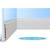 imageArt3d 4Pack Wall Baseboard Molding Trim 8 ft Each HighImpact Polystyrene Skirting Board Durable Paintable ampamp MoistureResistantEasy DIY Installation for Home ampamp Office Total Length 32 ft WhitePure White