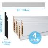 imageArt3d 4Pack Wall Baseboard Molding Trim 8 ft Each HighImpact Polystyrene Skirting Board Durable Paintable ampamp MoistureResistantEasy DIY Installation for Home ampamp Office Total Length 32 ft WhitePure White