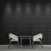 imageArt3d Black Large PVC 3D Wall Panels for Interior Wall Dcor Drop Ceiling Tile 2x4 3D Textured Wavy Wall Panels Decorative Pack of 6 Tiles472quot236quotBlack