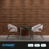 imageArt3d Black Large PVC 3D Wall Panels for Interior Wall Dcor Drop Ceiling Tile 2x4 3D Textured Wavy Wall Panels Decorative Pack of 6 Tiles472quot236quotWalnut