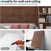 imageArt3d Black Large PVC 3D Wall Panels for Interior Wall Dcor Drop Ceiling Tile 2x4 3D Textured Wavy Wall Panels Decorative Pack of 6 Tiles472quot236quotWalnut