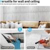 imageArt3d Black Large PVC 3D Wall Panels for Interior Wall Dcor Drop Ceiling Tile 2x4 3D Textured Wavy Wall Panels Decorative Pack of 6 Tiles472quot236quotWhite