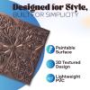 imageArt3d Drop Ceiling Tiles 24x24 Inch 12Pack 48 Sqft  Glue Up PVC Ceiling Tiles 2x2 Ft Decorative Ceiling Panels for Kitchen Living Room Office and Home WhiteRose Copper