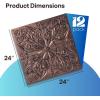 imageArt3d Drop Ceiling Tiles 24x24 Inch 12Pack 48 Sqft  Glue Up PVC Ceiling Tiles 2x2 Ft Decorative Ceiling Panels for Kitchen Living Room Office and Home WhiteRose Copper