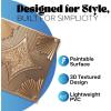 imageArt3d Drop Ceiling Tiles 24x24 Inch 12Pack 48 Sqft  Glue Up PVC Ceiling Tiles 2x2 Ft Decorative Ceiling Panels for Kitchen Living Room Office and Home WhiteClassic Bronze