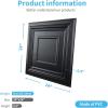 imageArt3d Drop Ceiling Tiles 24x24 Inch 12Pack 48 Sqft  Glue Up PVC Ceiling Tiles 2x2 Ft Decorative Ceiling Panels for Kitchen Living Room Office and Home WhiteSquare Black