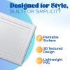 imageArt3d Drop Ceiling Tiles 24x24 Inch 12Pack 48 Sqft  Glue Up PVC Ceiling Tiles 2x2 Ft Decorative Ceiling Panels for Kitchen Living Room Office and Home WhiteBright White