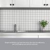 imageArt3d Kitchen Backsplashes Tile Peel and Stick in White Checker 1Sheet of 12x12inches Made of Aluminum PVC Composite Panel