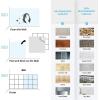 imageArt3d Kitchen Backsplashes Tile Peel and Stick in White Checker 1Sheet of 12x12inches Made of Aluminum PVC Composite Panel