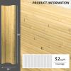 imageArt3d Natural Bamboo Wall Panel for Interior Wall Decor Renewable Pole Wrap Wainscoting Paneling for Wall Ceiling Furniture Cabinet Office 12 x 96 Inch  Light BurnedNatural