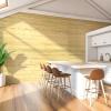 imageArt3d Natural Bamboo Wall Panel for Interior Wall Decor Renewable Pole Wrap Wainscoting Paneling for Wall Ceiling Furniture Cabinet Office 12 x 96 Inch  Light BurnedNatural