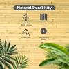 imageArt3d Natural Bamboo Wall Panel for Interior Wall Decor Renewable Pole Wrap Wainscoting Paneling for Wall Ceiling Furniture Cabinet Office 12 x 96 Inch  Light BurnedNatural