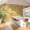 imageArt3d Natural Bamboo Wall Panel for Interior Wall Decor Renewable Pole Wrap Wainscoting Paneling for Wall Ceiling Furniture Cabinet Office 12 x 96 Inch  Light BurnedLight Burned