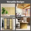imageArt3d Natural Bamboo Wall Panel for Interior Wall Decor Renewable Pole Wrap Wainscoting Paneling for Wall Ceiling Furniture Cabinet Office 12 x 96 Inch  Light BurnedNatural
