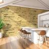 imageArt3d Natural Bamboo Wall Panel for Interior Wall Decor Renewable Pole Wrap Wainscoting Paneling for Wall Ceiling Furniture Cabinet Office 12 x 96 Inch  Light BurnedLight Burned