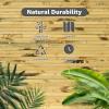 imageArt3d Natural Bamboo Wall Panel for Interior Wall Decor Renewable Pole Wrap Wainscoting Paneling for Wall Ceiling Furniture Cabinet Office 12 x 96 Inch  Light BurnedLight Burned