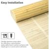 imageArt3d Natural Bamboo Wall Panel for Interior Wall Decor Renewable Pole Wrap Wainscoting Paneling for Wall Ceiling Furniture Cabinet Office 12 x 96 Inch  Light BurnedNatural