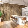 imageArt3d Natural Bamboo Wall Panel for Interior Wall Decor Renewable Pole Wrap Wainscoting Paneling for Wall Ceiling Furniture Cabinet Office 12 x 96 Inch  Light BurnedDark Burned