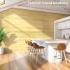 imageArt3d Natural Bamboo Wall Panel for Interior Wall Decor Renewable Pole Wrap Wainscoting Paneling for Wall Ceiling Furniture Cabinet Office 12 x 96 Inch  Light BurnedNatural