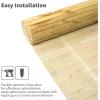 imageArt3d Natural Bamboo Wall Panel for Interior Wall Decor Renewable Pole Wrap Wainscoting Paneling for Wall Ceiling Furniture Cabinet Office 12 x 96 Inch  Light BurnedLight Burned