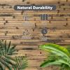 imageArt3d Natural Bamboo Wall Panel for Interior Wall Decor Renewable Pole Wrap Wainscoting Paneling for Wall Ceiling Furniture Cabinet Office 12 x 96 Inch  Light BurnedDark Burned