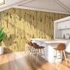 imageArt3d Natural Bamboo Wall Panel for Interior Wall Decor Renewable Pole Wrap Wainscoting Paneling for Wall Ceiling Furniture Cabinet Office 12 x 96 Inch  Light BurnedLight Burned