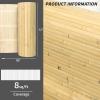 imageArt3d Natural Bamboo Wall Panel for Interior Wall Decor Renewable Pole Wrap Wainscoting Paneling for Wall Ceiling Furniture Cabinet Office 12 x 96 Inch  Light BurnedNatural