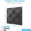 imageArt3d PVC 3D Wall Panel Interlocked Circles in Matt Black Cover 32 Sqft for Interior Ceiling and Wall Decor for Residential or Commerical 197197 A10048BKBlack