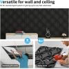 imageArt3d PVC 3D Wall Panel Interlocked Circles in Matt Black Cover 32 Sqft for Interior Ceiling and Wall Decor for Residential or Commerical 197197 A10048BKBlack