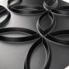 imageArt3d PVC 3D Wall Panel Interlocked Circles in Matt Black Cover 32 Sqft for Interior Ceiling and Wall Decor for Residential or Commerical 197197 A10048BKBlack