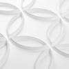 imageArt3d PVC 3D Wall Panel Interlocked Circles in Matt White Cover 32 Sqft for Interior Ceiling and Wall Decor for Residential or Commerical