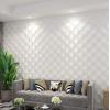 imageArt3d PVC 3D Wall Panel Interlocked Circles in Matt White Cover 32 Sqft for Interior Ceiling and Wall Decor for Residential or Commerical