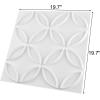imageArt3d PVC 3D Wall Panel Interlocked Circles in Matt White Cover 32 Sqft for Interior Ceiling and Wall Decor for Residential or Commerical