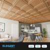 imageArt3d PVC Ceiling Tiles 2x2 Plastic Sheet in Black 48PackSilk Bronze