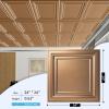 imageArt3d PVC Ceiling Tiles 2x2 Plastic Sheet in Black 48PackSilk Bronze