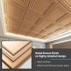 imageArt3d PVC Ceiling Tiles 2x2 Plastic Sheet in Black 48PackSilk Bronze