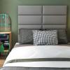 imageArt3d Padded Bed Headboard for QueenTwinKingFullRemovableSized 315x118inches Pack of 8pcsGray Upholstered Wall Panels for Interior Wall DecorGray