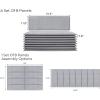 imageArt3d Padded Bed Headboard for QueenTwinKingFullRemovableSized 315x118inches Pack of 8pcsGray Upholstered Wall Panels for Interior Wall DecorGray